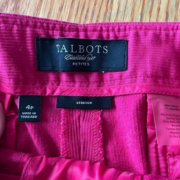 Bright Pink Stretch Corduroy Pants - Picture 4 of 7